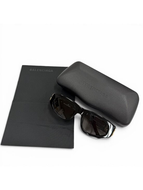 Balenciaga Side Logo Eyewear Sunglasses Black Gold 53 Demo Lens main image 4